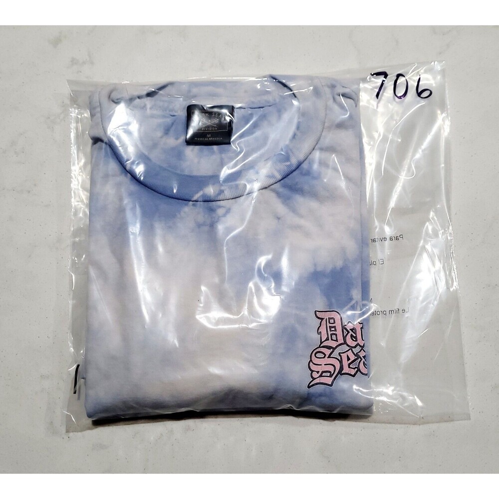 Dark Seas Tie Dye Blue White Death Wave Graphic T Shirt Medium EUC NO STAINS - Picture 8 of 8